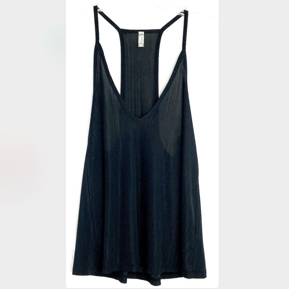 FREE PEOPLE V-NECK STRAP KNIT TANK TOP